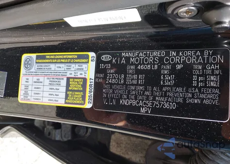 2014 Kia Sportage Lx z USA, uszkodzony, nr VIN KNDPBCAC5E7573610